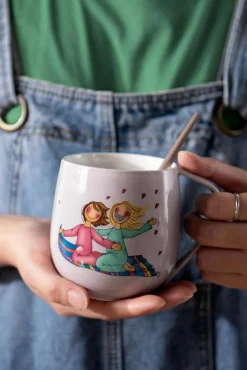 Kremmerhuset Lykketegning - Vennekrus lilla| Krus