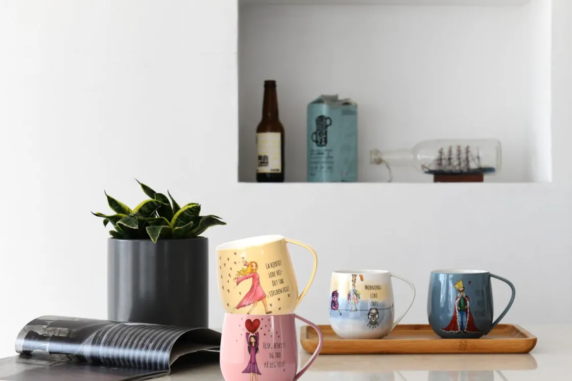 Kremmerhuset Lykkketegning - Tro Krus 40 cl rosa| Krus