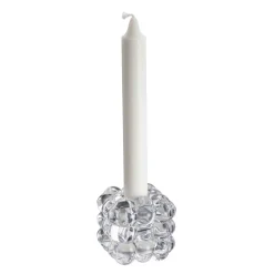 Kremmerhuset Lysestake kombi Bubbles 6,5cm klar| Lysestaker