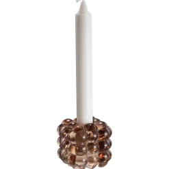 Kremmerhuset Lysestake kombi Bubbles 6,5cm brun| Lysestaker