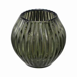 Kremmerhuset Lysestake Kombi Rille 7 cm grønn| Lysestaker