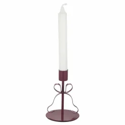 Kremmerhuset Lysestake med sløyfe 12,5 cm| Lysestaker|Julelys Og Lysestaker