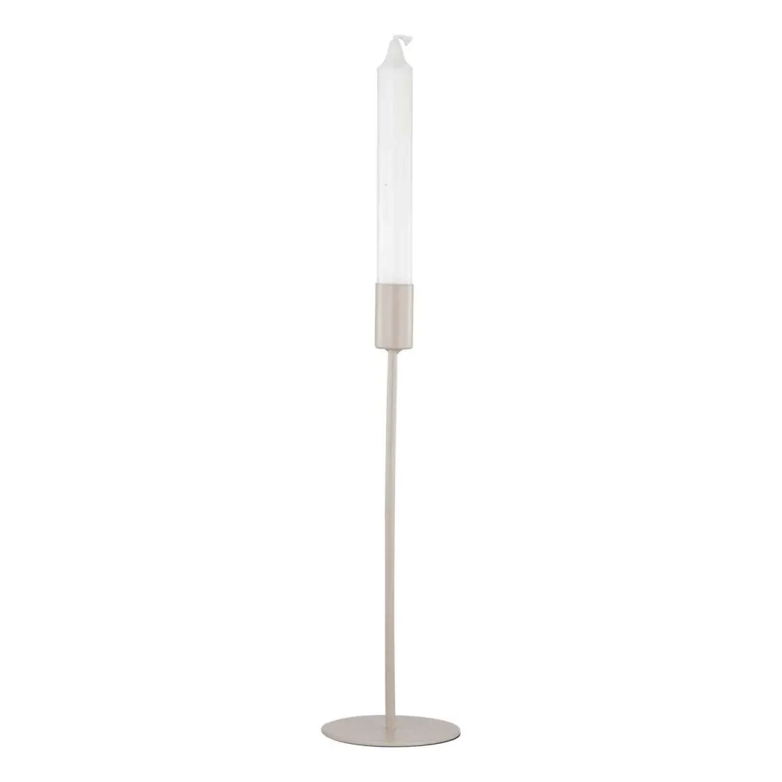 Kremmerhuset Lysestake Melina 28,5cm beige| Lysestaker