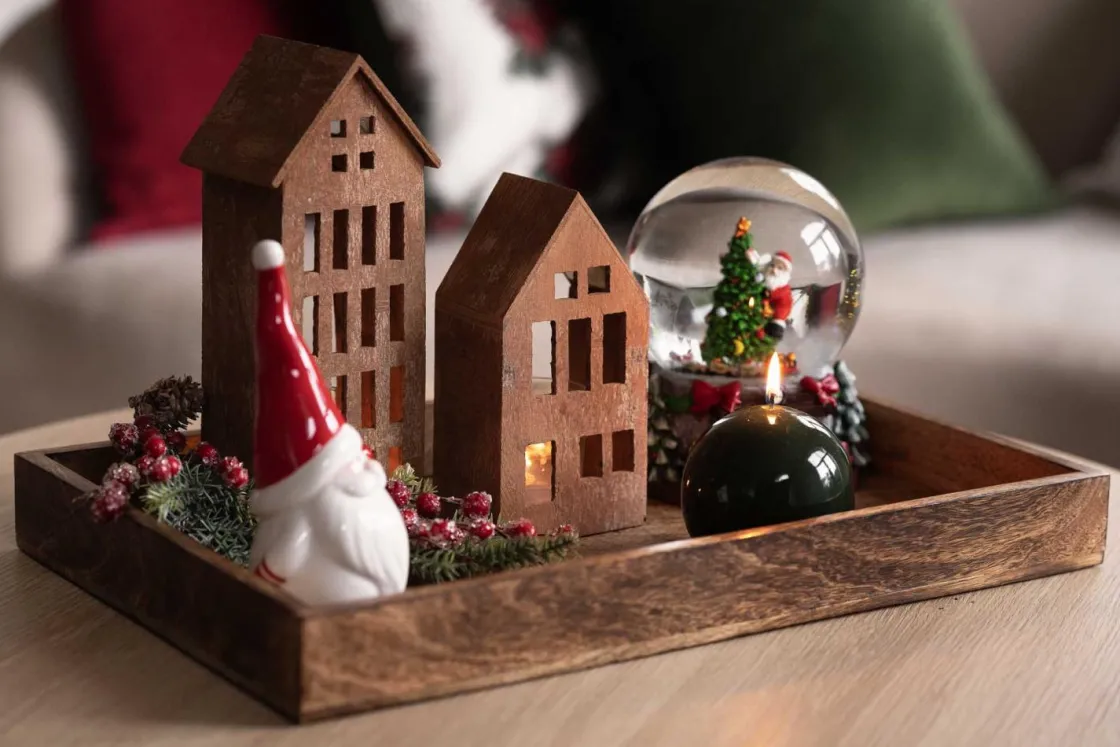 Kremmerhuset Lysfat mangotre rektangulært 43X27cm| Lysfat