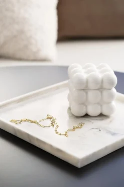 Kremmerhuset Lysfat Marmor beige 25x25cm| Lysfat