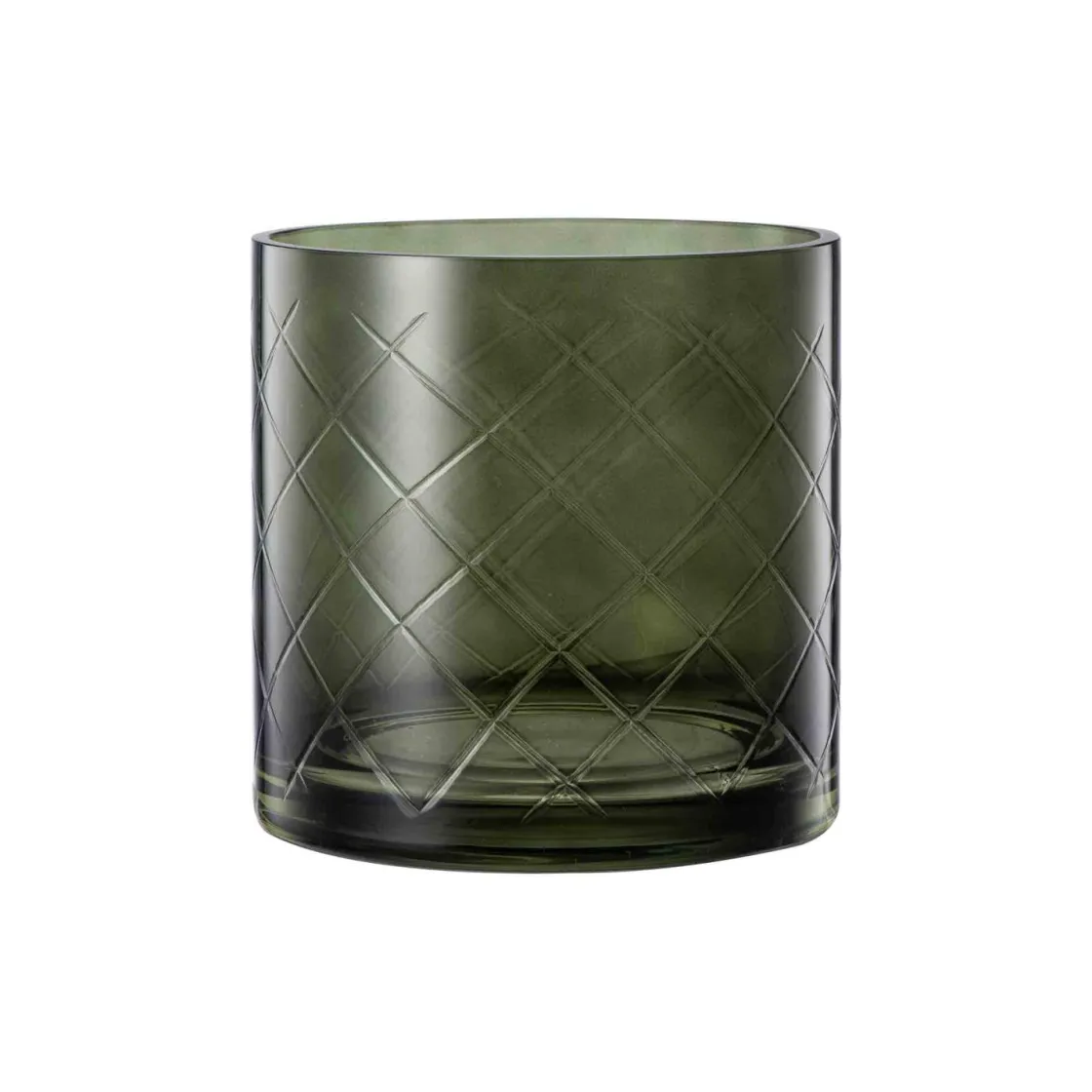 Kremmerhuset Lyslykt Billie rutet 12cm grønn| Lykter