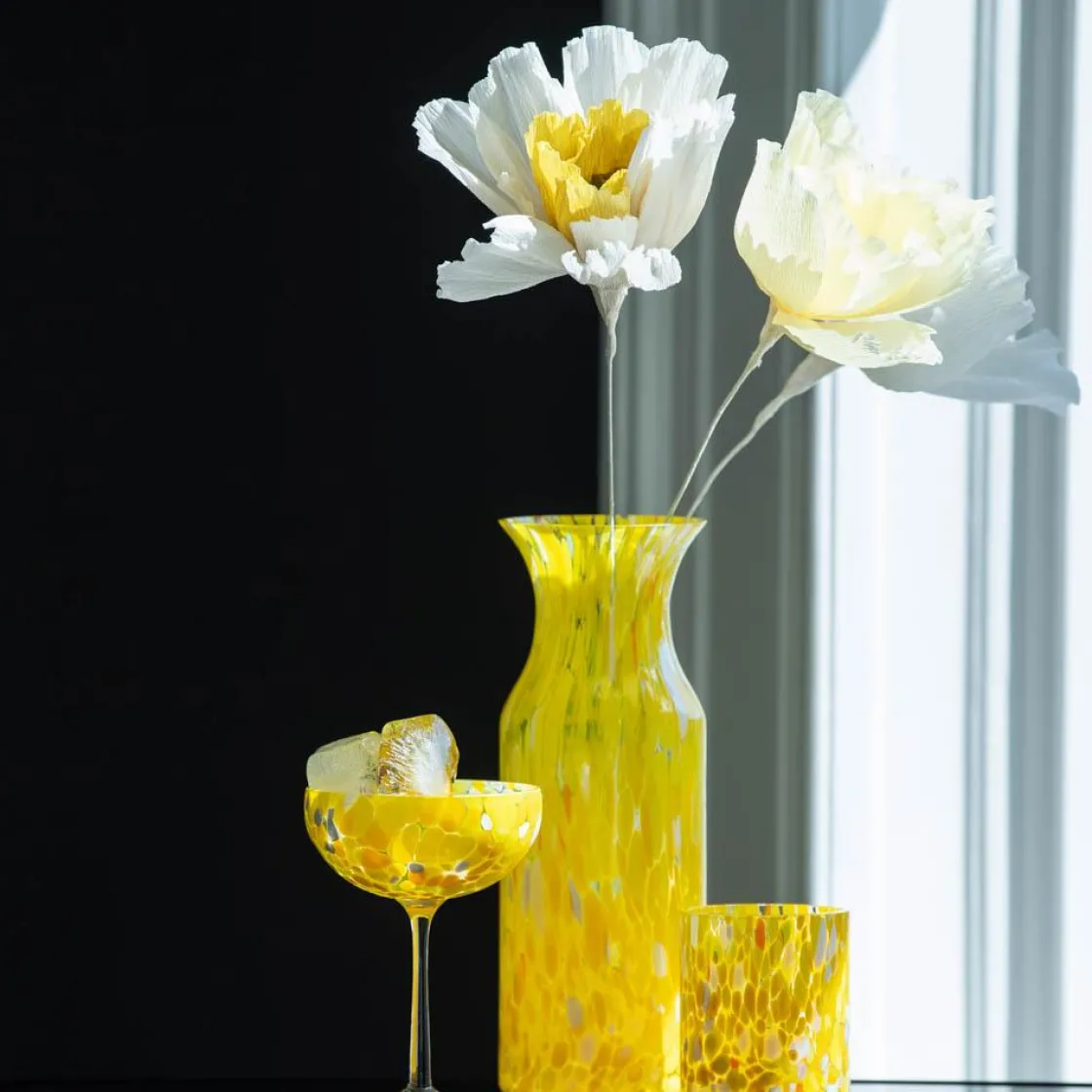 Kremmerhuset Magnor - Swirl Champagneglass, gul| Glass