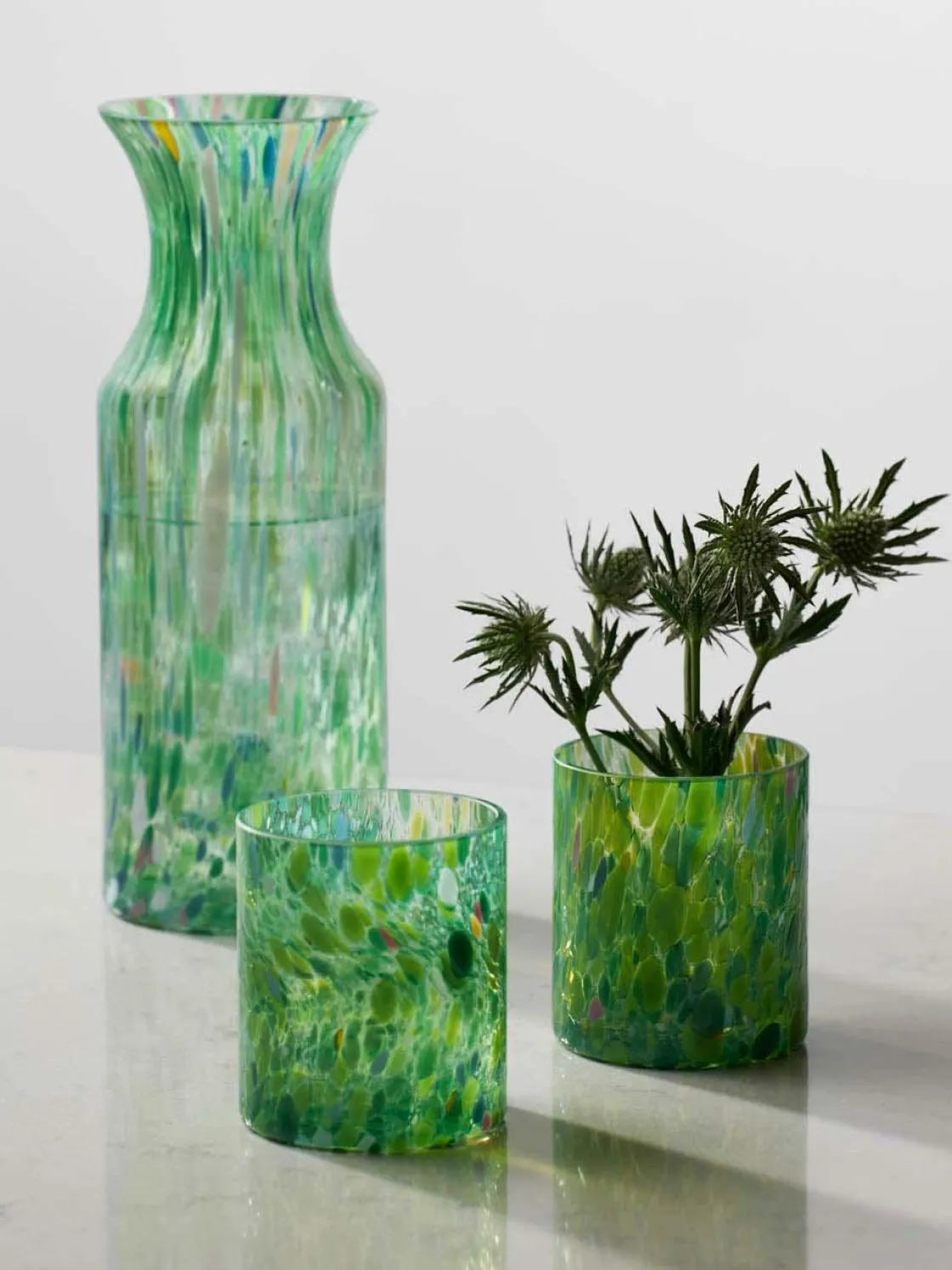 Kremmerhuset Magnor - Swirl drikkeglass/lykt grønn| Glass