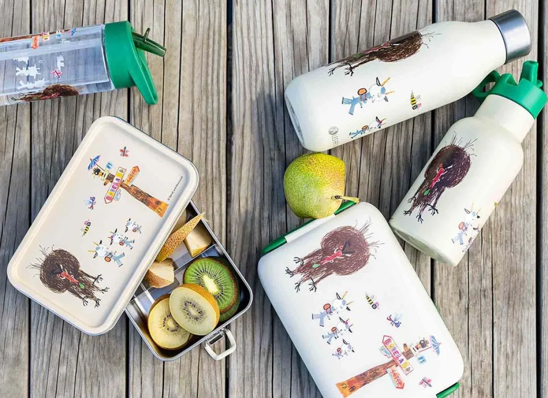 Kremmerhuset Modern House - Bukkene Bruse Lunsjboks 0,95 l, brun/hvit| Bokser