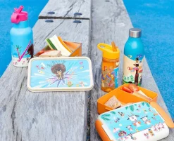 Kremmerhuset Modern House - Bukkene Bruse Drikkeflaske 0,35 l, blå/rosa| Drikkeflasker