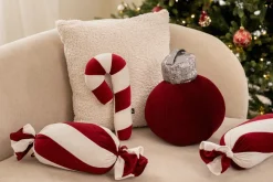 Kremmerhuset Pute Candy 9x32cm rød| Putetrekk|Juleputer