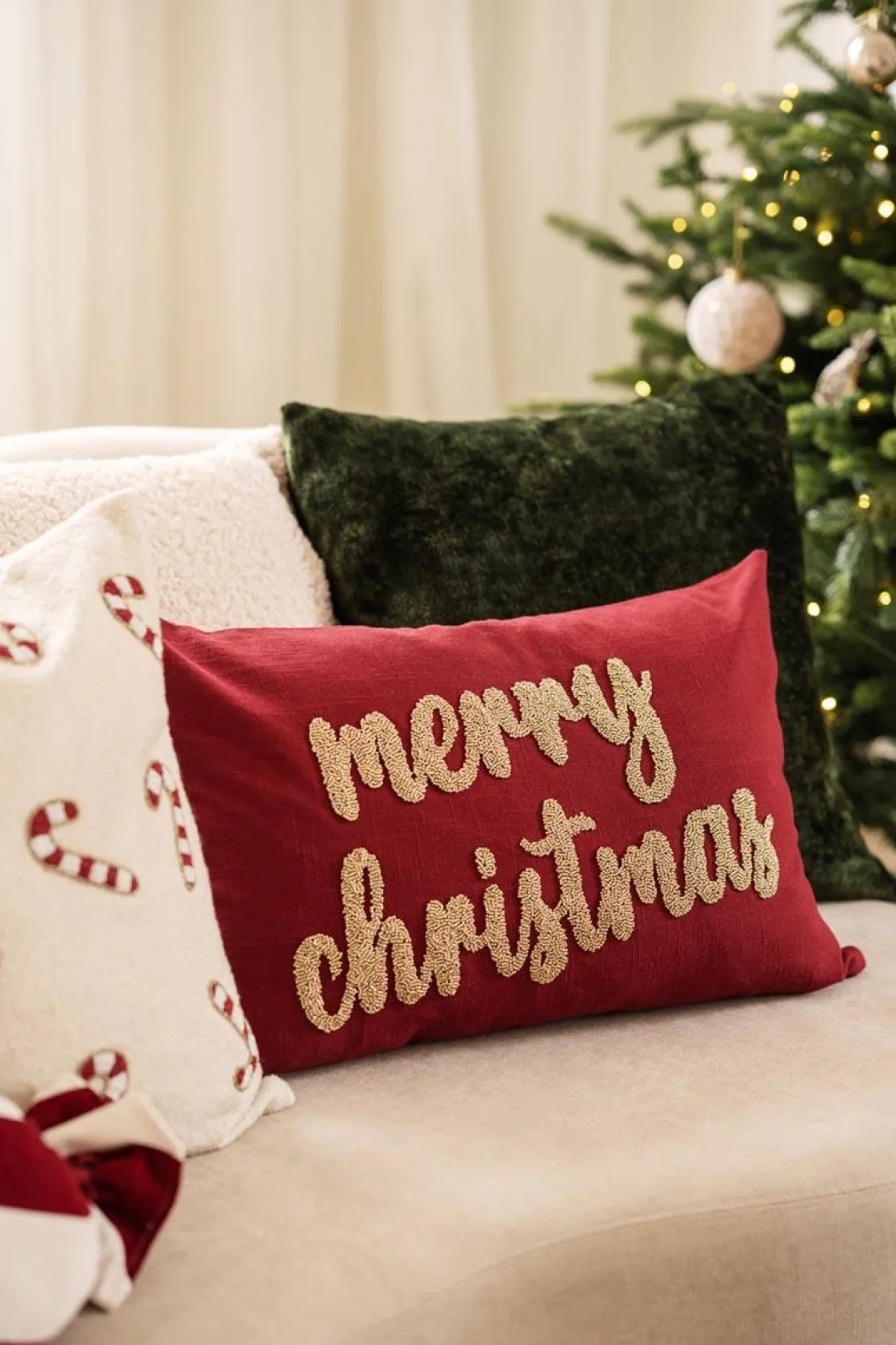 Kremmerhuset Putetrekk Bianca 48x48cm grønn| Putetrekk|Juletekstil