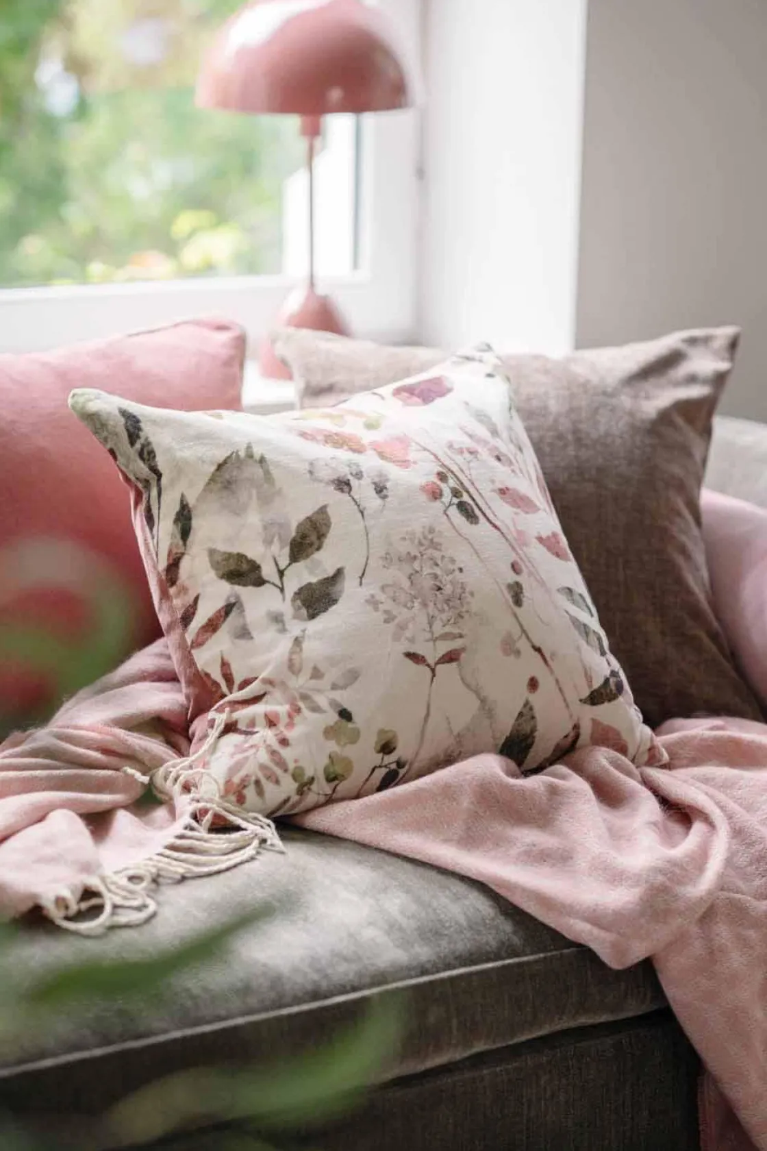 Kremmerhuset Putetrekk Chenille 48x48 taupe| Putetrekk