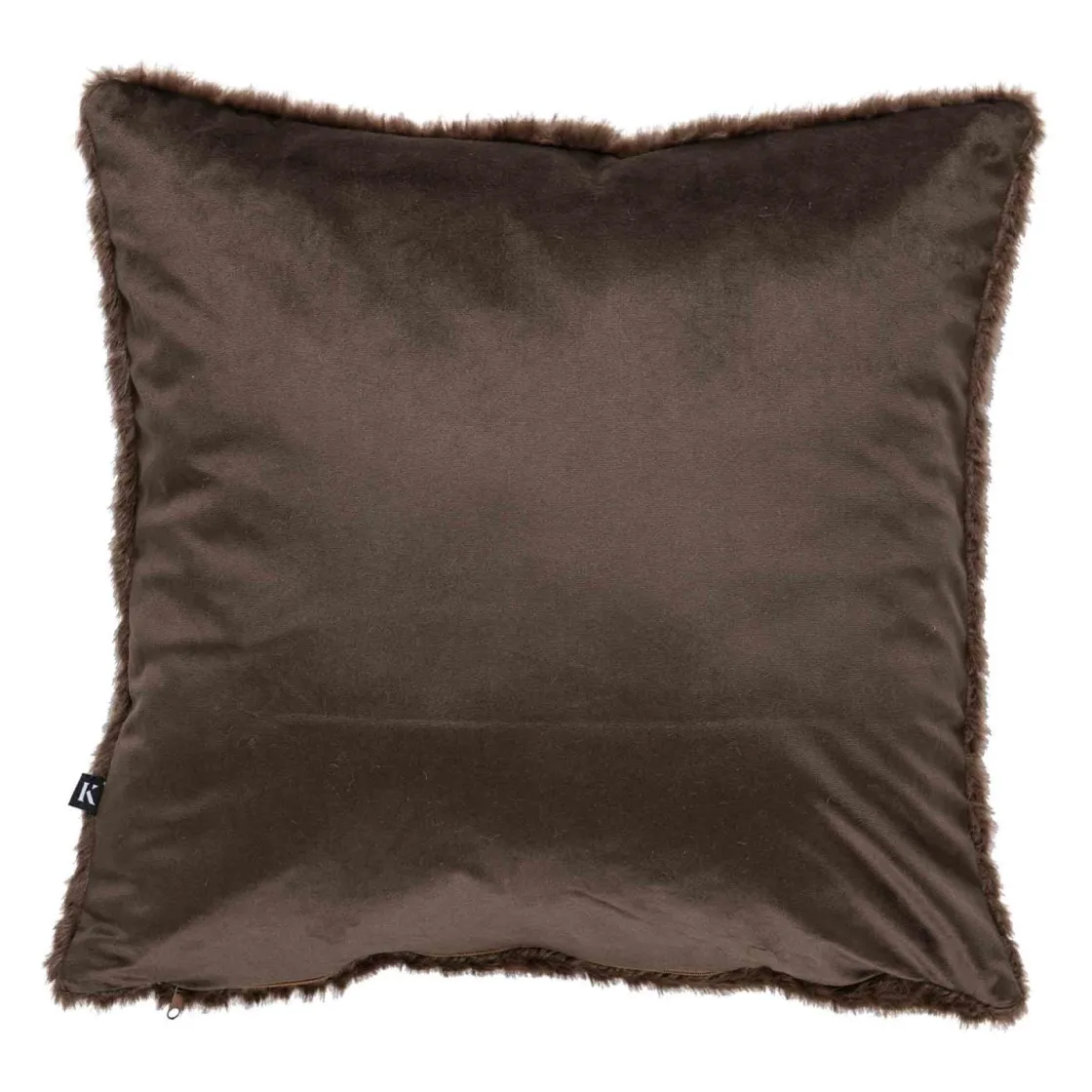 Kremmerhuset Putetrekk Faux fur grafisk 48x48cm brun| Putetrekk|Juletekstil