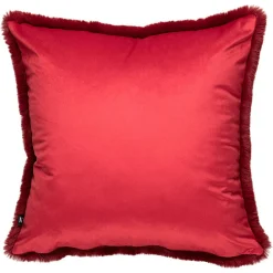 Kremmerhuset Putetrekk Faux fur 48x48cm rød| Putetrekk|Juletekstil