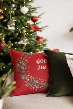 Kremmerhuset Putetrekk God Jul krans 48x48 cm| Putetrekk|Juletekstil