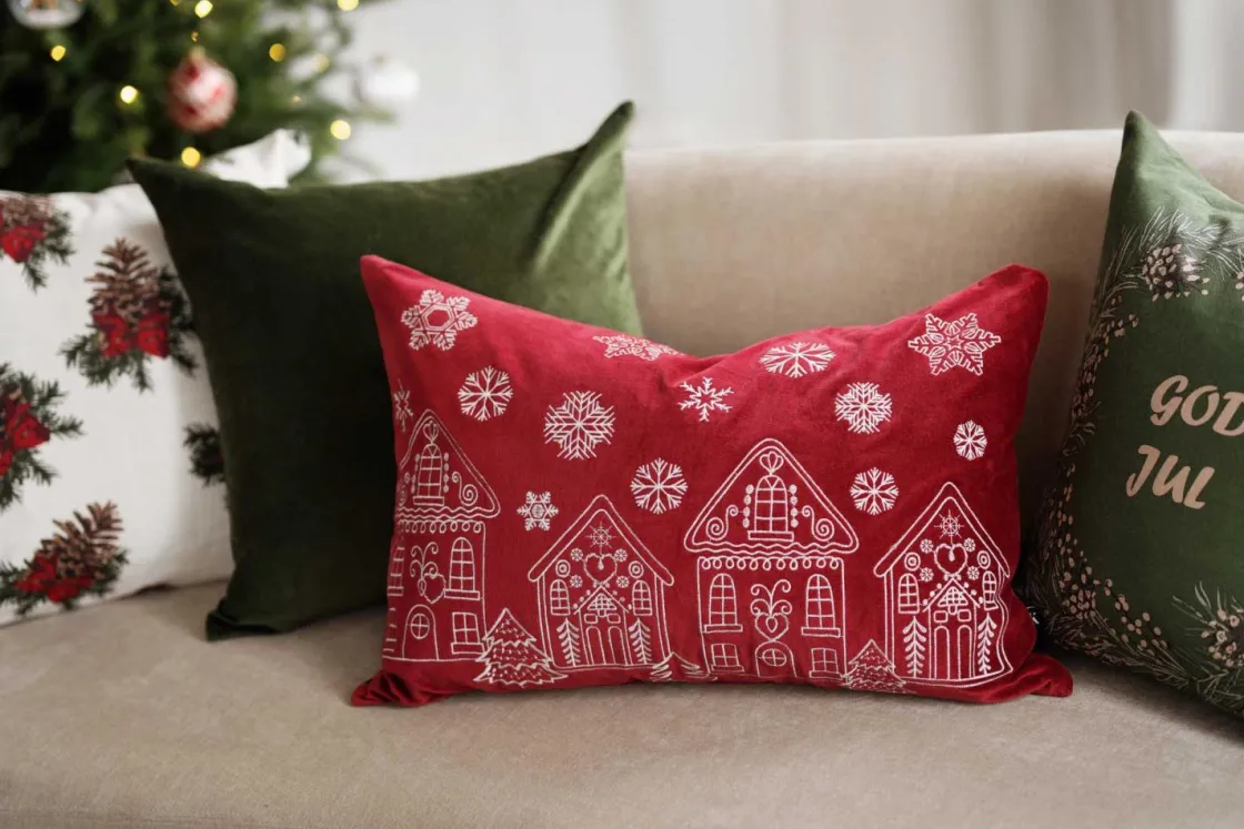 Kremmerhuset Putetrekk Julehus 40x60cm| Putetrekk|Juletekstil