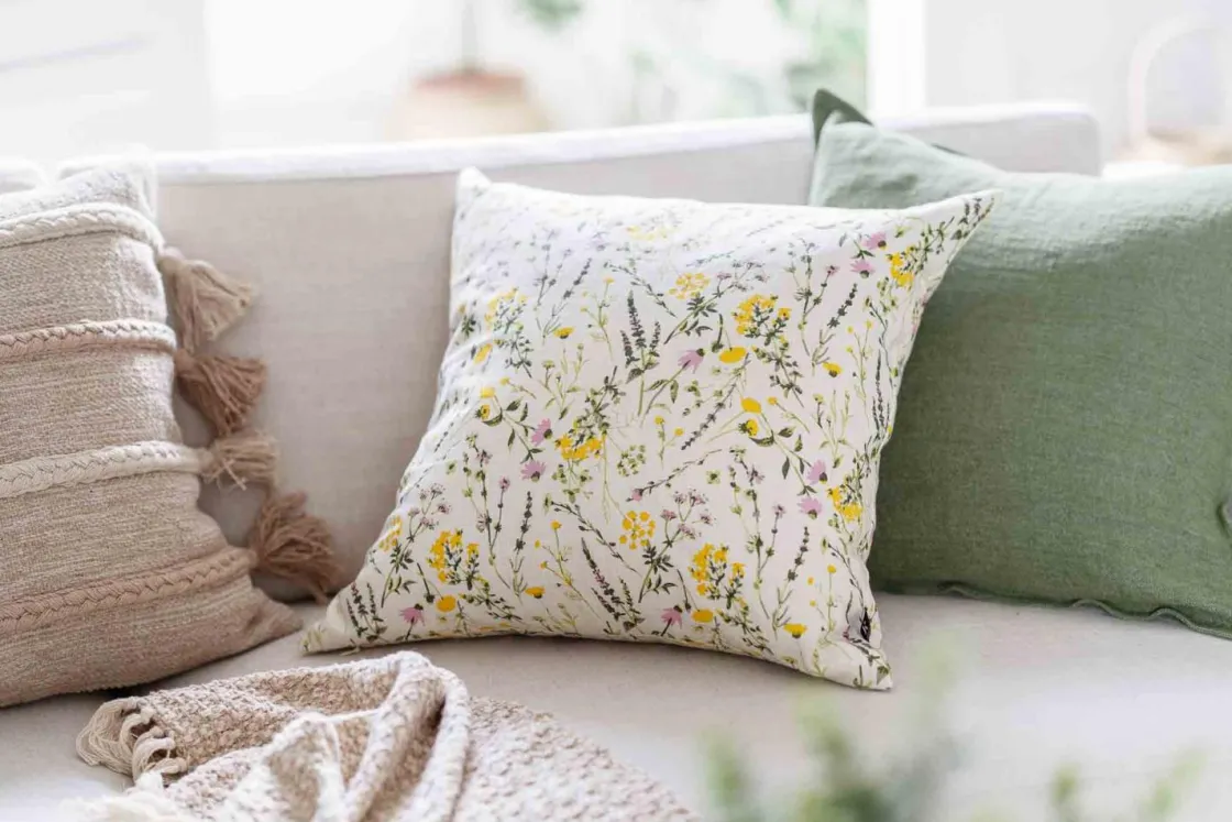 Kremmerhuset Putetrekk Markblomster 48x48cm| Putetrekk