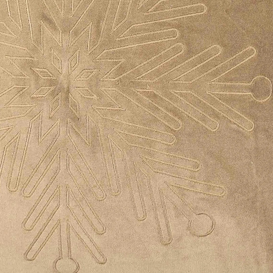 Kremmerhuset Putetrekk snøfnugg beige| Putetrekk|Juletekstil