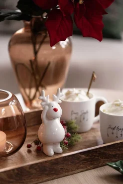 Kremmerhuset Reinsdyr hvit| Julepynt