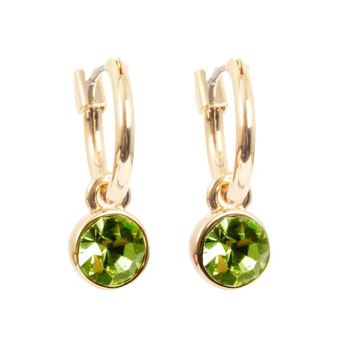 Kremmerhuset Øreringer med 6 mm khaki sten, G| Ørepynt