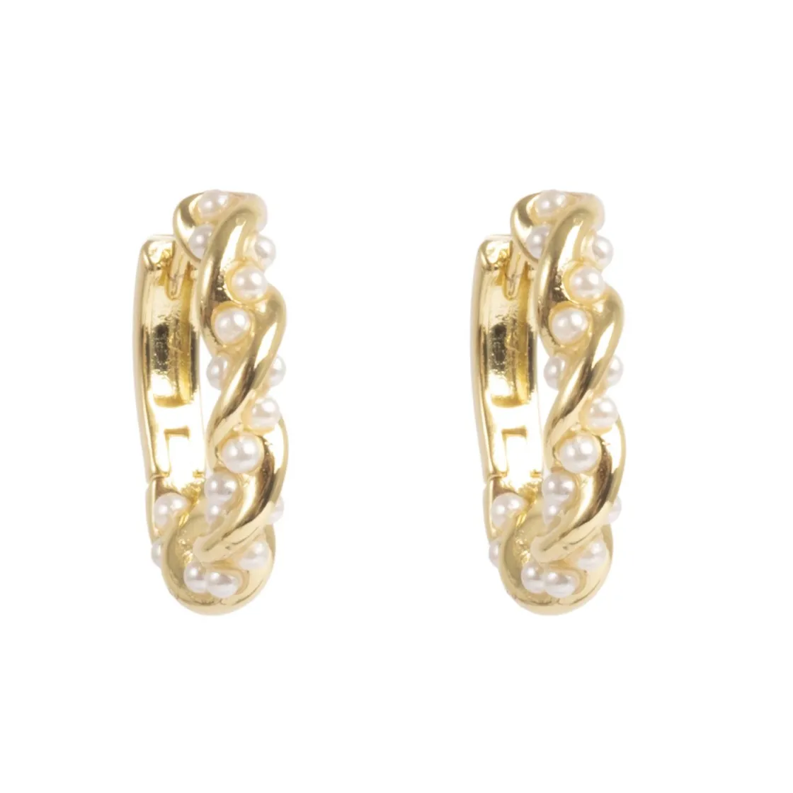 Kremmerhuset Øreringer med perler, Gull| Ørepynt