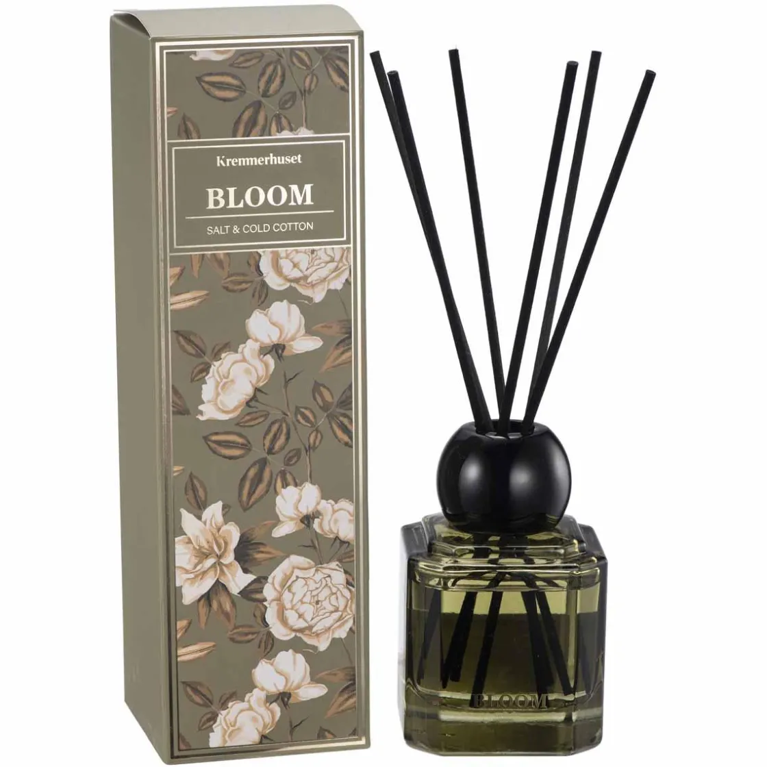 Kremmerhuset Romduft Bloom Salt & Cold Cotton| Duftpinner|Gavetips