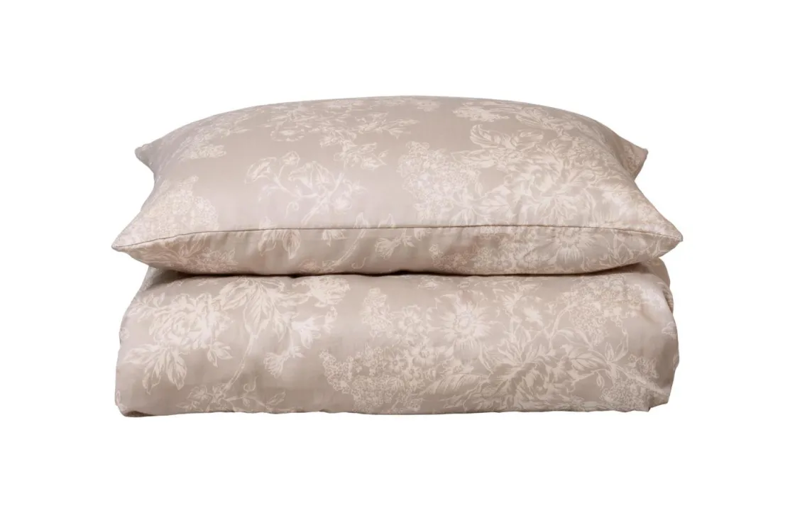 Kremmerhuset Sengesett Amalia Sateng 140x200 cm, beige| Gavetips