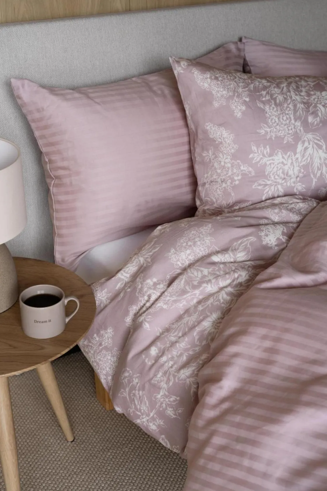 Kremmerhuset Sengesett Amalia Sateng 140x200 cm, rosa| Gavetips