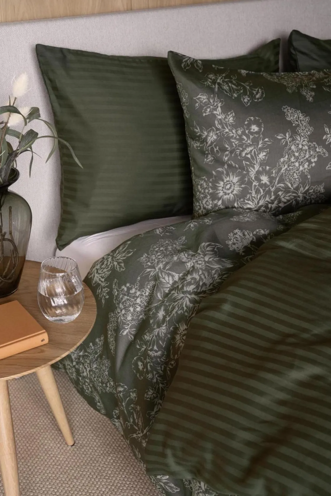 Kremmerhuset Sengesett Amalia Sateng 140x200 cm, grønn| Gavetips