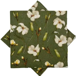Kremmerhuset Serviett blomsterbris grønn| Servietter