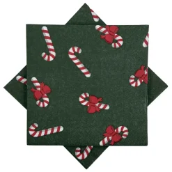 Kremmerhuset Serviett Candy cane grønn| Servietter|Juleservietter