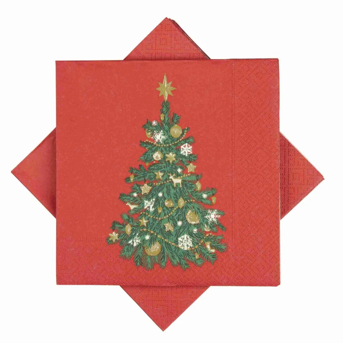 Kremmerhuset Serviett Juletre rød| Servietter|Juleservietter