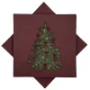 Kremmerhuset Serviett Juletre sløyfer burgunder| Servietter|Juleservietter