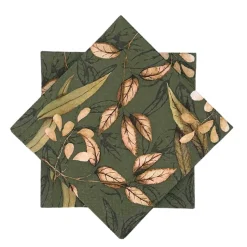 Kremmerhuset Serviett Leaves Grønn| Servietter