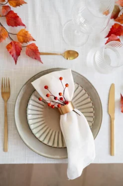 Kremmerhuset Serviett Linde lin hvit| Servietter