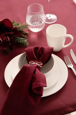 Kremmerhuset Serviettringer 4 pk sløyfe rød| Servering|Juleservering