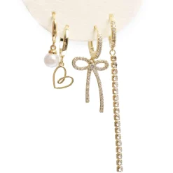 Kremmerhuset Sett med 4 øredobber, stjerne, Gull| Ørepynt