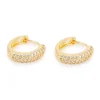 Kremmerhuset Små øreringer med blanke stener, Gull| Ørepynt