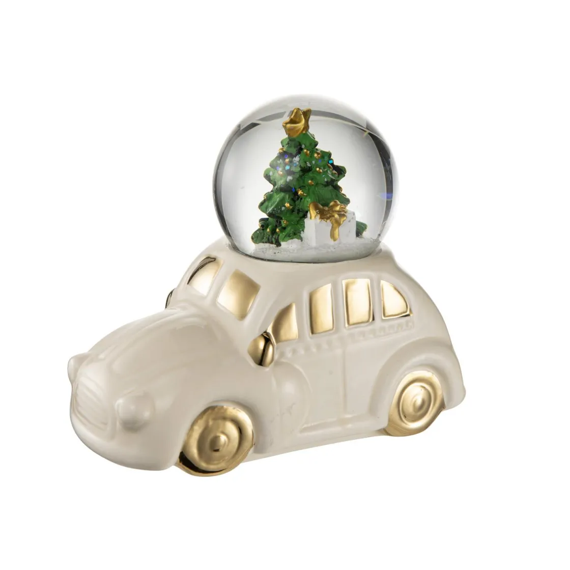 Kremmerhuset Snøkule Bil med tre| Julepynt