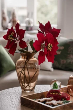 Kremmerhuset Stilkblomst julestjerne 64 cm| Kunstige Blomster|Juletrær Og Julegrønt