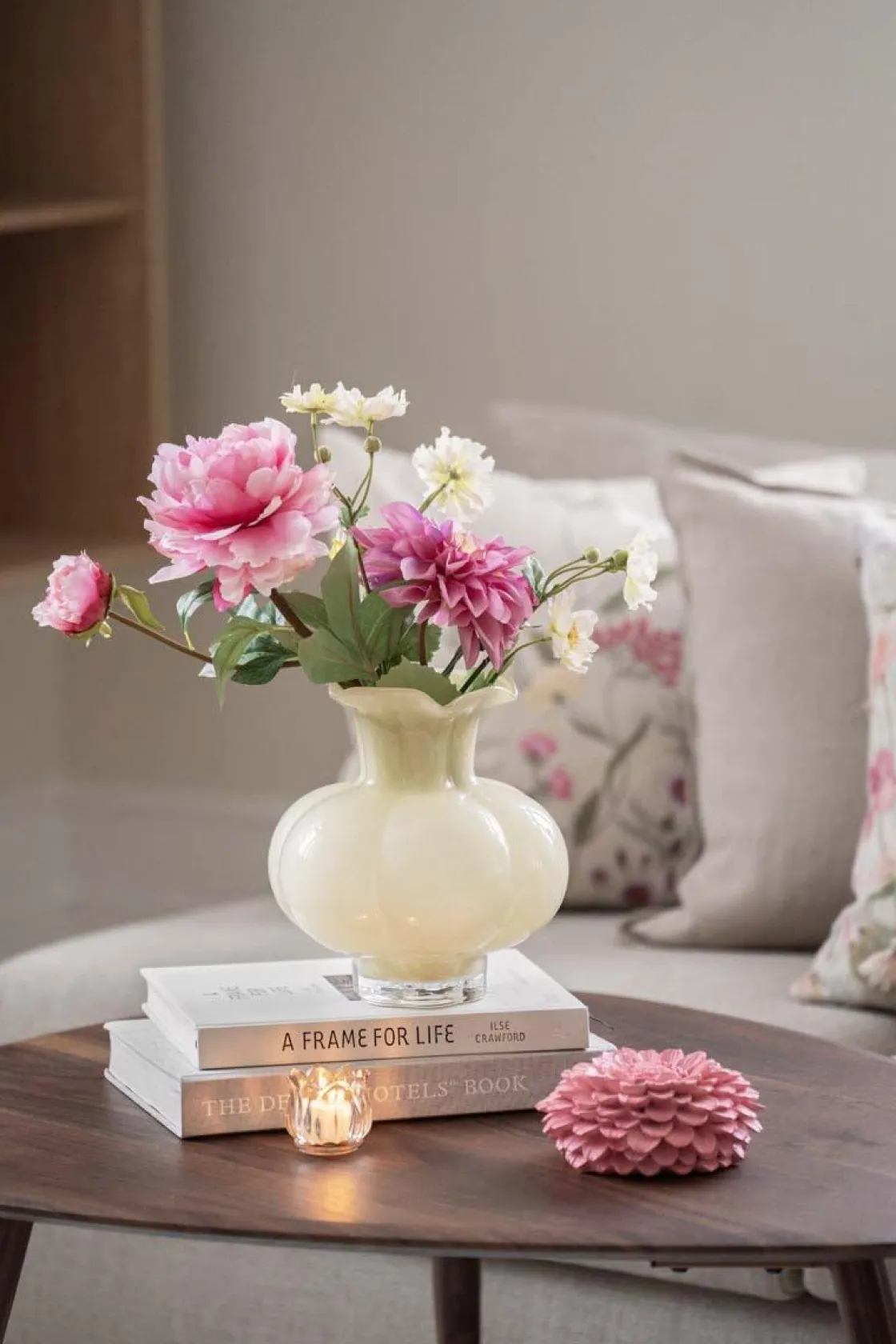 Kremmerhuset Stilkblomst Ranunkel 69 cm fersken| Kunstige Blomster