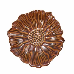 Kremmerhuset Tallerken Bloom flower 15cm Cognac| Servering|Servise