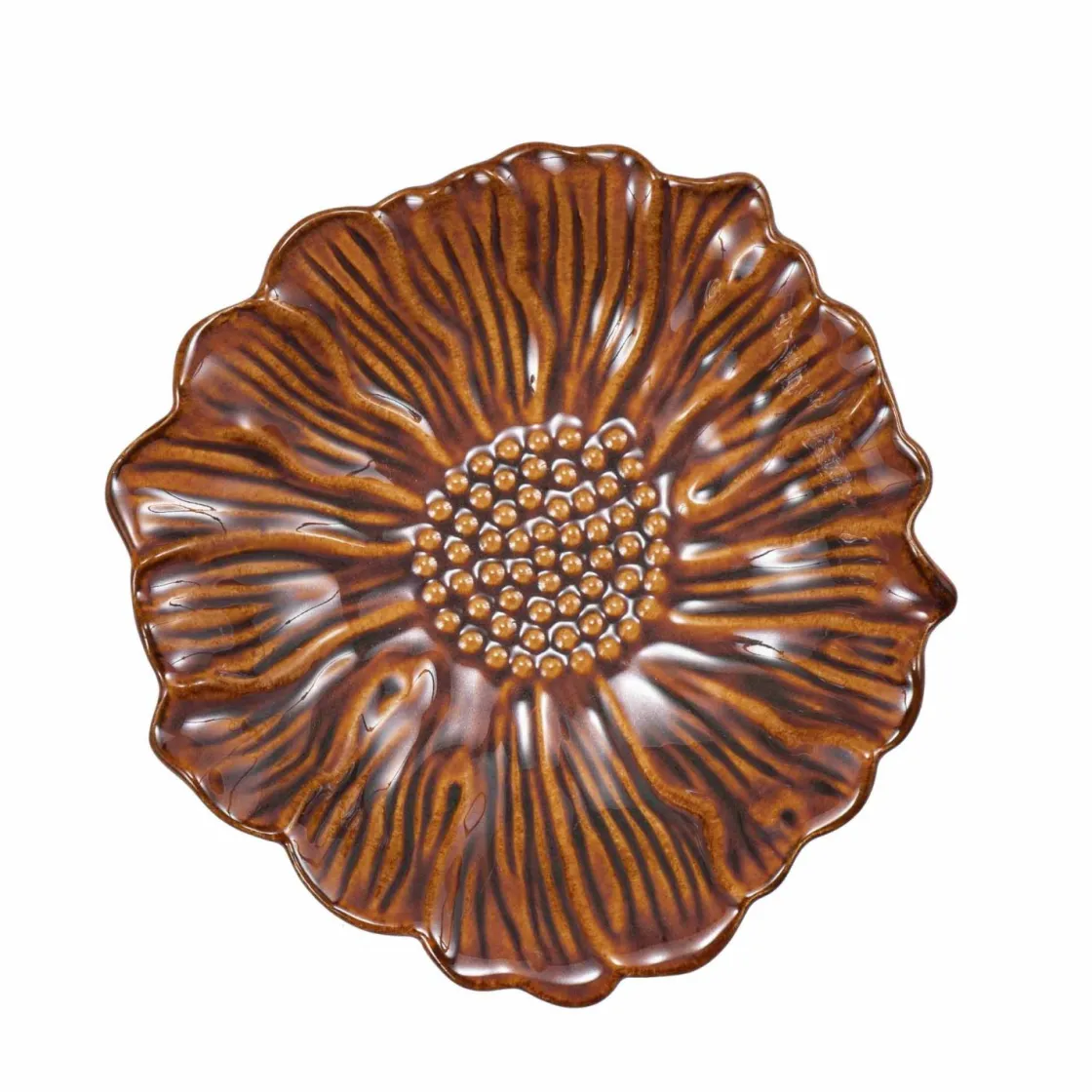 Kremmerhuset Tallerken Bloom flower 15cm Cognac| Servering|Servise
