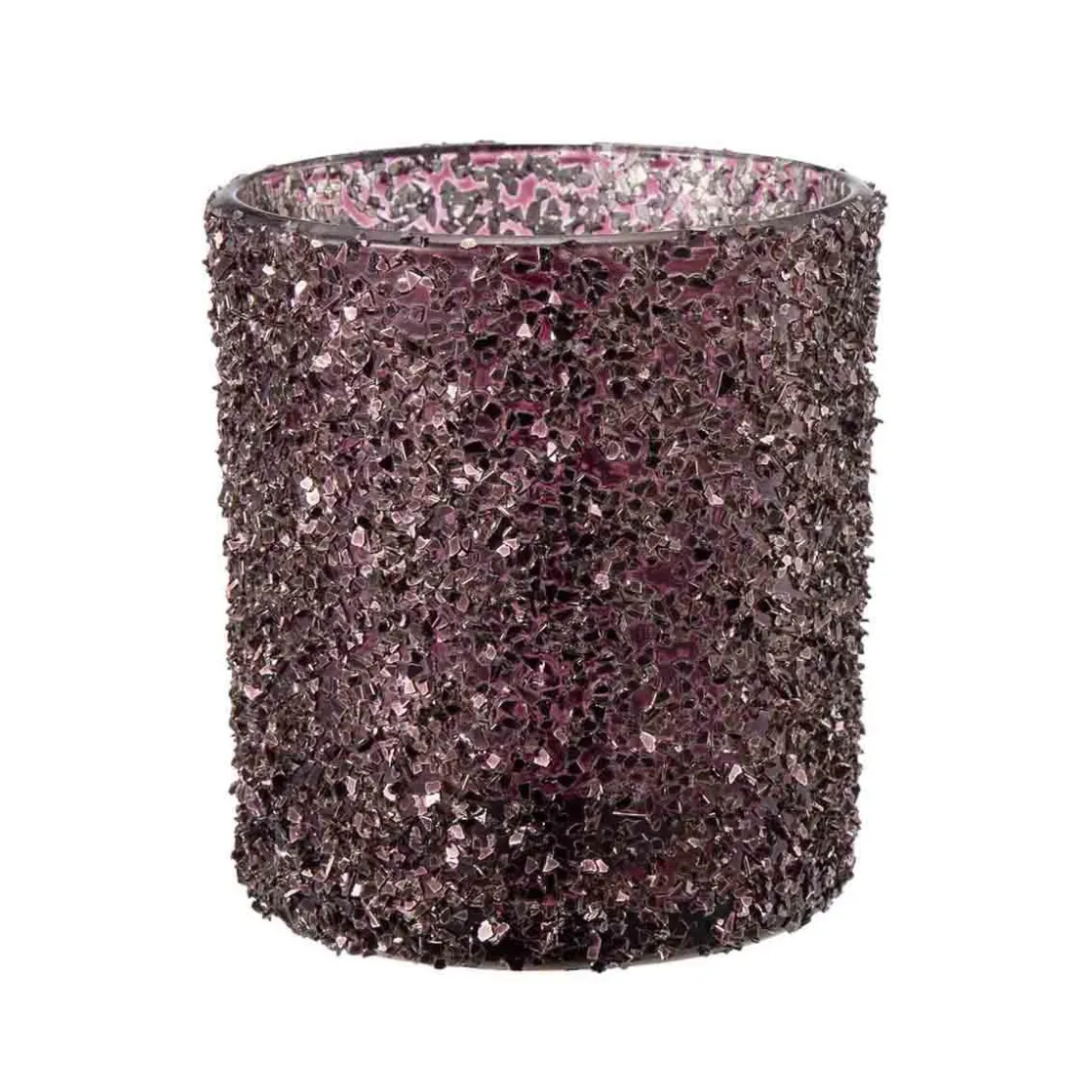 Kremmerhuset Telysholder Glitter burgunder 8 cm| Lykter|Julelys Og Lysestaker