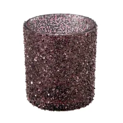 Kremmerhuset Telysholder Glitter burgunder 8 cm| Lykter|Julelys Og Lysestaker