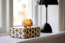 Kremmerhuset Telysholder Leah 9,5cm brun| Lykter|Lysestaker