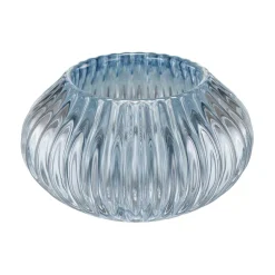 Kremmerhuset Telysholder rille lys blå| Lysestaker