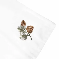 Kremmerhuset Tøyserviett med brodert kongle 4pk| Annen Tekstil|Servietter